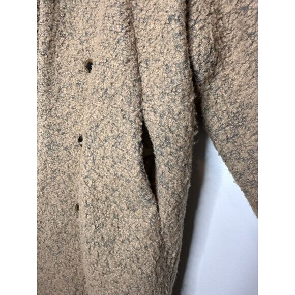 Samson & Samsoe Hoff Jacket Khaki Teddy Wool Coat Small - Picture 9 of 15